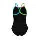 Arena Costume Intero Piscina Light Drop Solid Nero Multi Bambina