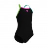 Arena Costume Intero Piscina Light Drop Solid Nero Multi Bambina
