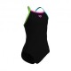 Arena Costume Intero Piscina Light Drop Solid Nero Multi Bambina