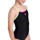 Arena Costume Intero Piscina Light Drop Solid Nero Multi Bambina