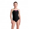 Arena Costume Intero Piscina Light Drop Solid Nero Multi Bambina