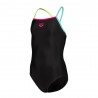 Arena Costume Intero Piscina Light Drop Solid Nero Multi Bambina