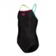 Arena Costume Intero Piscina Light Drop Solid Nero Multi Bambina