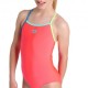 Arena Costume Intero Piscina Light Drop Solid Corallo Multi Bambina