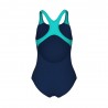 Arena Costume Intero Piscina Dim Light Navy Giallo Bambina