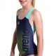 Arena Costume Intero Piscina Dim Light Navy Giallo Bambina