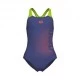 Arena Costume Intero Piscina Dim Light Blu Lime Bambina