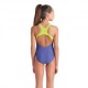 Arena Costume Intero Piscina Dim Light Blu Lime Bambina