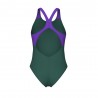Arena Costume Intero Piscina Bright Glare Verde Viola Donna