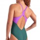 Arena Costume Intero Piscina Bright Glare Verde Viola Donna