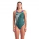 Arena Costume Intero Piscina Bright Glare Verde Viola Donna