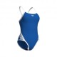 Arena Costume Intero Piscina Icon Super Fly Solid Blu Bianco Donna