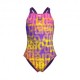 Arena Costume Intero Piscina Multi Viola Multi Bambina