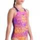 Arena Costume Intero Piscina Multi Viola Multi Bambina