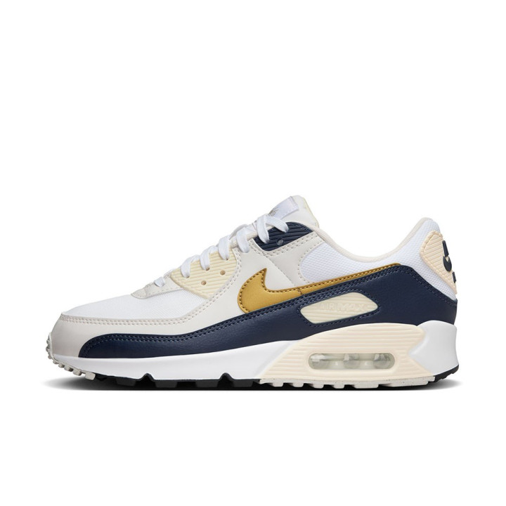 Nike Air Max 90 Nn Bianco Blu Beige - Sneakers Donna