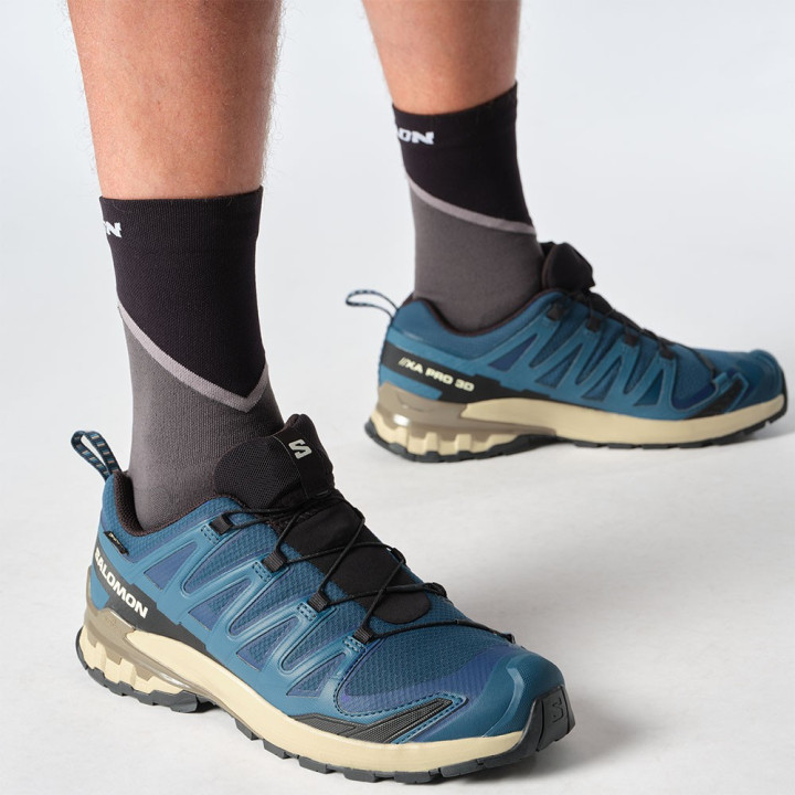 Salomon Xa Pro 3D V9 Gtx Poseidon Bianco Pepper Falcon - Scarpe Trekking Uomo