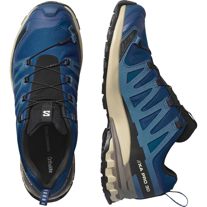 Salomon Xa Pro 3D V9 Gtx Poseidon Bianco Pepper Falcon - Scarpe Trekking Uomo