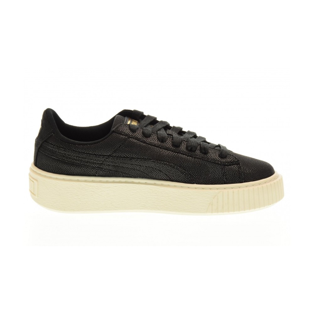 puma basket platform donna nere
