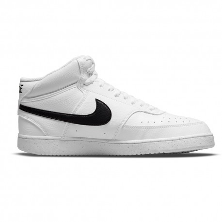 Nike Court Vision Mid Next Nature Bianco Nero - Sneakers Uomo