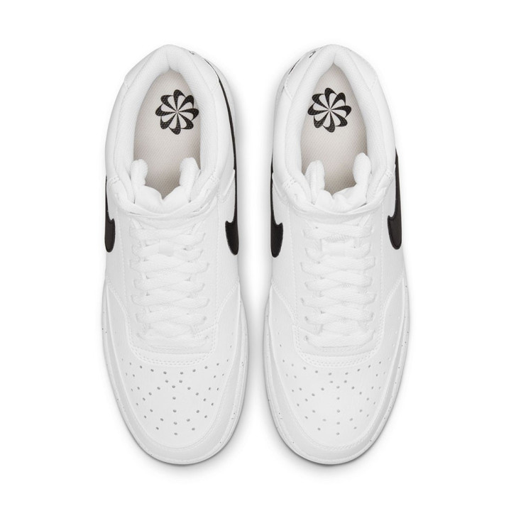 Nike Court Vision Mid Next Nature Bianco Nero - Sneakers Uomo