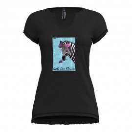 Crazy T-Shirt Dala Nero-Zebra Donna