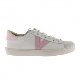 Victoria Berlin in pelle e cuoio Bianco Rosa - Sneakers Donna