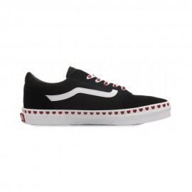Vans Ward Novelty Heart Ps Nero Bianco - Sneakers Bambina