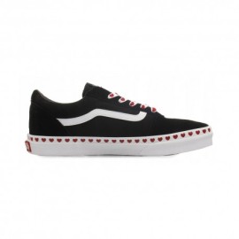 Vans Ward Novelty Heart Ps Nero Bianco - Sneakers Bambina