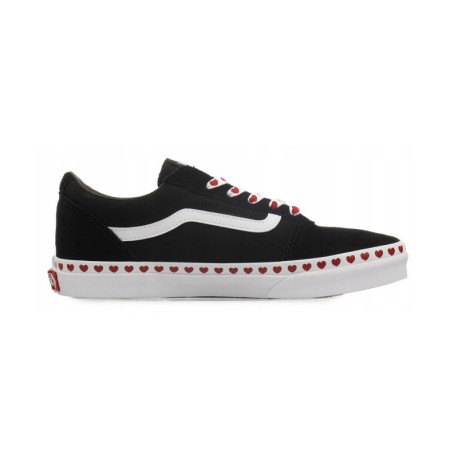 Vans Ward Novelty Heart Ps Nero Bianco - Sneakers Bambina