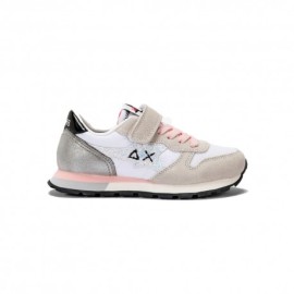 Sun 68 Star Glitter Logo Ps Bianco Nero Argento - Sneakers Bambina