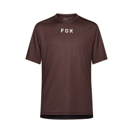 Fox T-Shirt Mtb Ranger Ss Wordmark Cocoa Uomo
