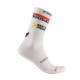 Castelli Calze Ciclismo Rosso Corsa Pro 18 Quick Step Bianco Uomo