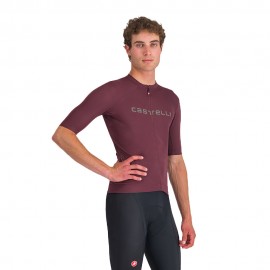Castelli Maglia Ciclismo Prologo Lite Deep Bordeaux Argento Gray Uomo