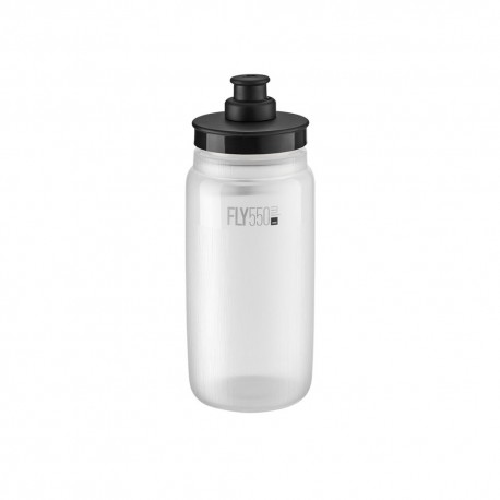 Elite Borraccia Bici Fly Tex Clear, Nero