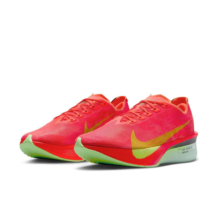 Nike Zoomx Vaporfly Next 4% Bright Crimson Lime Blast - Scarpe Running Uomo