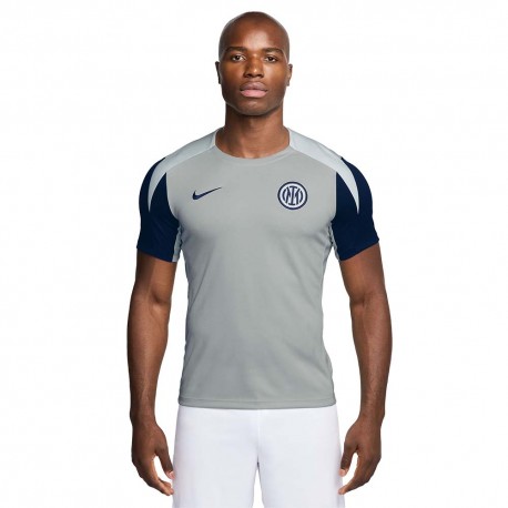 Nike Maglia Maniche Corte Inter Training Grigio Blue Uomo