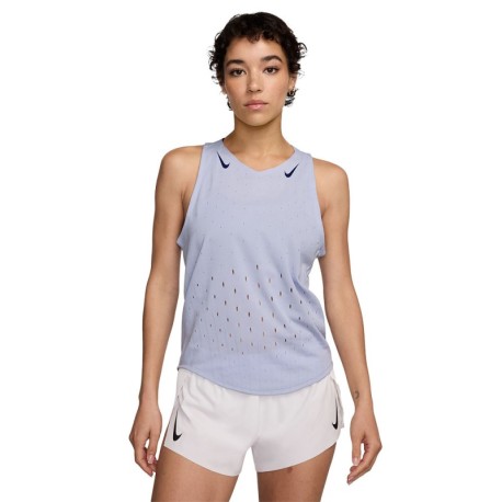 Nike Canotta Dri-Fit Adv Aeroswift Ghost BLU Void Donna
