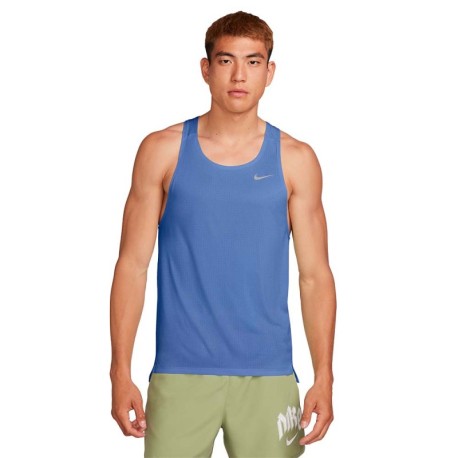 Nike Canotta Dri-Fit Fast Comet BLU Reflective Argento Uomo