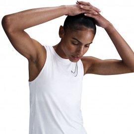 Nike Canotta Dri-Fit One Swoosh Bianco Donna