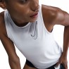 Nike Canotta Dri-Fit One Swoosh Bianco Donna