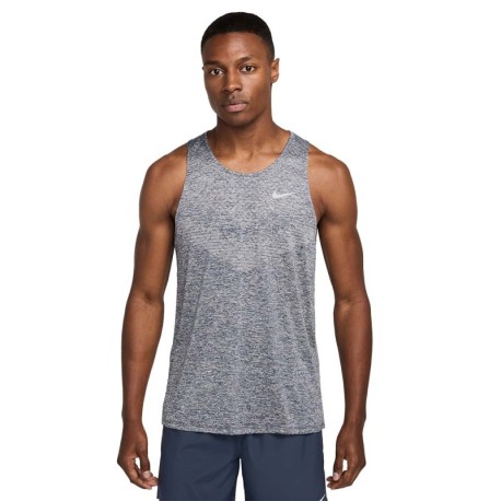 Nike Canotta Dri-Fit Stride Thunder BLU Htr Reflective Si Uomo