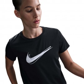 Nike Maglia Running Dri-Fit One Swoosh Nero Donna