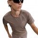 Nike Maglia Running Dri-Fit Swift Mink Brown Reflective Argento Donna