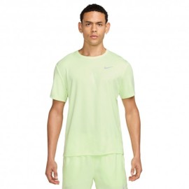 Nike Maglia Running Dri-Fit Uv Miler Barely Volt Reflective Argento Uomo