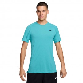 Nike Flex Rep Maglietta Palestra Logo Train Flex Rep Azzurro Uomo