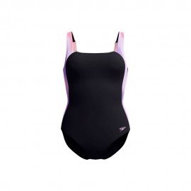 Speedo Costume Intero Piscina Supportato Lunalustre Nero Viola Donna