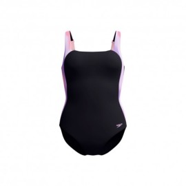 Speedo Costume Intero Piscina Supportato Lunalustre Nero Viola Donna