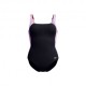 Speedo Costume Intero Piscina Supportato Lunalustre Nero Viola Donna