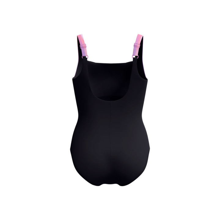 Speedo Costume Intero Piscina Supportato Lunalustre Nero Viola Donna