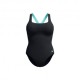 Speedo Costume Intero Piscina Supportato Flex Band Nero Tiffany Donna